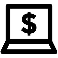 Collection of Finance Bold Line Icons 

