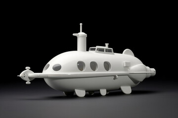 White submarine toy 