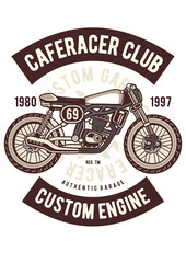Motorcycle Racing Tshirt Design Retro Vintage Classic 