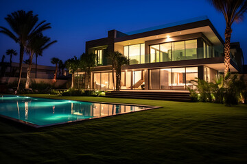 Obraz premium pool at night