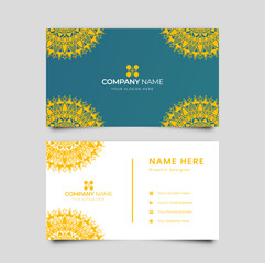 Premium Blue and White Business Card Layout