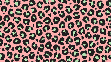 Seamless leopard fur pattern.