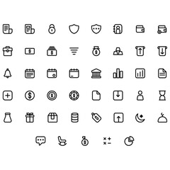 Vector of Investment Icon Set. Perfect for user interface, new application.