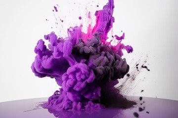 Fototapeta premium splashes of vivid violet colors paint