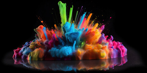 multicolored powder holi paint