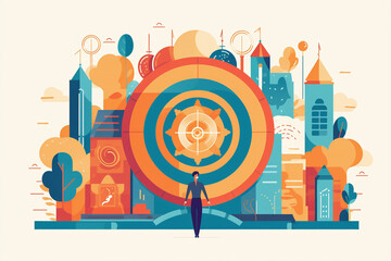 Plan, goal and successful business strategy. Path to the success. Generative AI