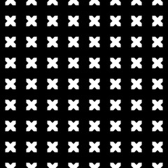Seamless surface pattern design with crosses. Cross shapes wallpaper. Repeated figures background. Mosaic motif. Tiles image. Digital paper for page fills, web designing, textile print. Vector art