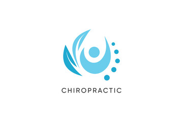 Chiropractic logo design vector with modern creative style