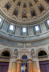 Obraz premium Frederik's Church (Danish: Frederiks Kirke), popularly known as The Marble Church (Marmorkirken) for its rococo architecture, is an Evangelical Lutheran church in Copenhagen, Denmark
