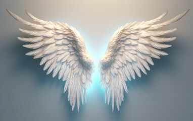 Fototapeta na wymiar Angel wings. Generative AI