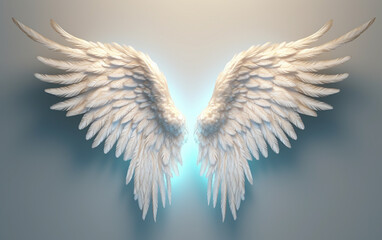 Fototapeta premium Angel wings. Generative AI