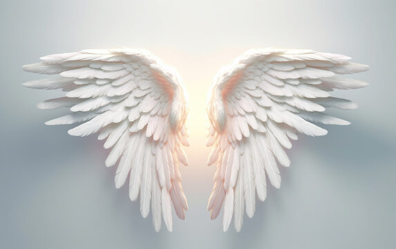 Angel wings. Generative AI