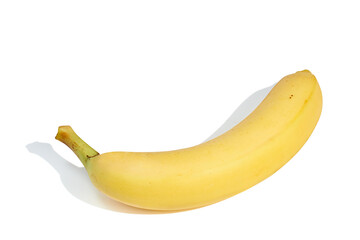 Yellow banana on white background