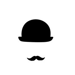 hat mustache seamless pattern vector