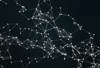 Fototapeta premium Abstract dark background. Technology concept. 3d illustration