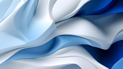 Abstract shape background on a white to blue color spectrum