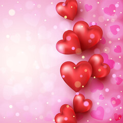 Abstract background to the Valentine`s day. Vector illustration.