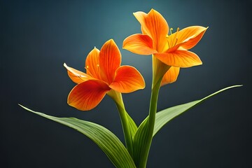 Fototapeta premium orange lily flower generative in ai technology