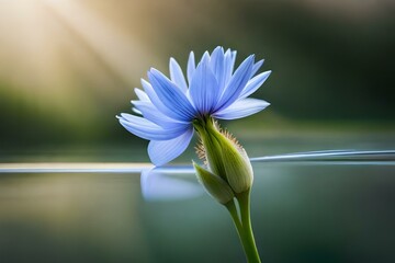 Fototapeta premium flower with dew generative in ai technology