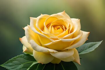 single yellow rose generative in ai technology