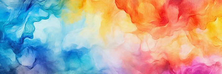 watercolor background in rainbow colors, generative ai