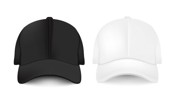 Baseball Cap Collection Gradient Mesh, Vector Illustration