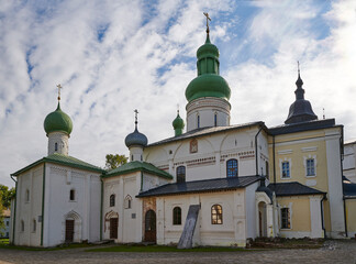 Fototapeta na wymiar Russia. Kirillo-Belozersky Monastery. The ensemble of churches around the Assumption Cathedral