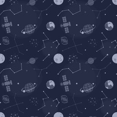 Seamless dark space pattern