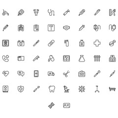 Vector of Medical Icon Set. Perfect for user interface, new application.