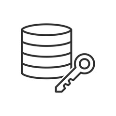 Data Center Key Icon - Server Key Icon