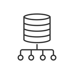Data Center connect Icon - Server Network Icon