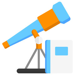 telescope icons, are often used in design, websites, or applications, banner, flyer to convey specific concepts related to education theme