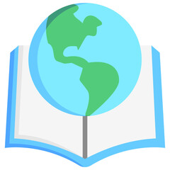 book globe icons, are often used in design, websites, or applications, banner, flyer to convey specific concepts related to education theme