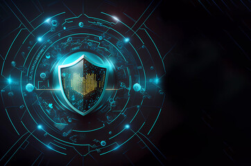 Cybertechnologies. Banner. Wallpaper. Generated AI