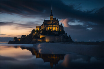 Obraz premium Majestic castle on an island