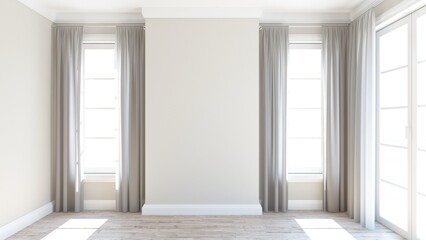 3D render of an empty room