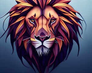Fototapeta na wymiar lion head. vector illustration. 