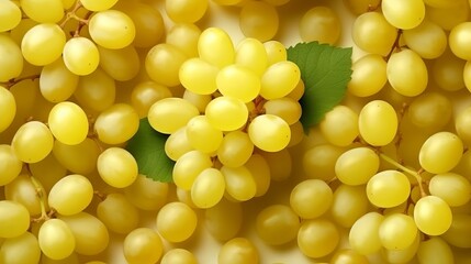 
bunch of grapes white colors, different berries study ampelography, plain background, juicy fruits. Close-up. Healthy snack with juicy fruits, Winemaking, house wine. Generative AI