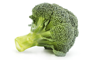 Isolated broccoli cabbage. Vegetarian food ingredient.