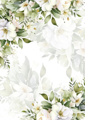 colorful coloutful floral flower vector elegant leaves wedding invitation card template watercolor