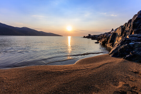 Stratoni at coast of the Chalkidiki peninsula in Northern Greece