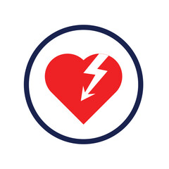 heart cpr medical icon vector design	
