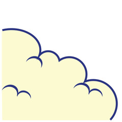cloud icon on white background. flat style. vector illustration. illustration of cloud design at the corner position of the image
