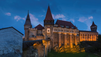 Fototapeta premium Old castle in Transylvania at evening