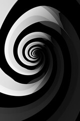Black and white spiral background generative AI