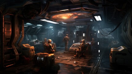 Obraz na płótnie Canvas Scifi World Game Art Environment