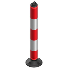 3D rendering illustration of a reflector delineator post