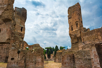 Ruins of the Baths of Caracalla (Terme di Caracalla), one of the most important baths of Rome at the time of the Roman Empire.