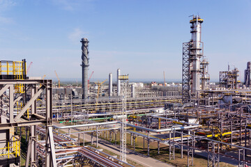 Landscape with big refinery complex at daylight