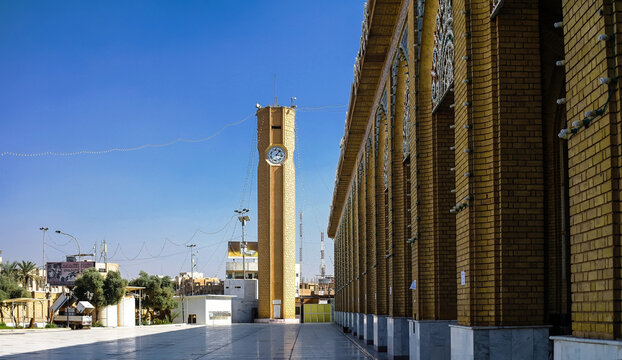 Exterior view of Abu Hanifa Mosque with the clocktower - 30-10-2011 Baghdad, Iraq